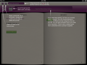 Figure 2: Starting your new journal.